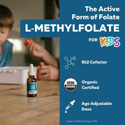 Organic Kids L-Methylfolate & Methyl B12 – Berry Flavor