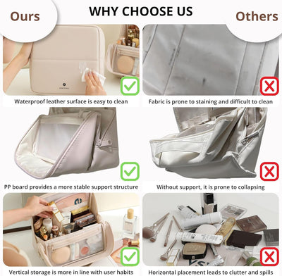 Travel Makeup Bag with Luggage Strap