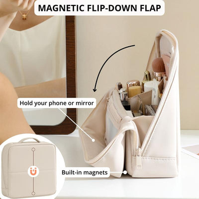 Travel Makeup Bag with Luggage Strap