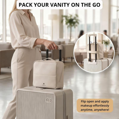 Travel Makeup Bag with Luggage Strap